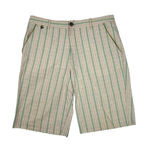 Modern Amusement Chino Short 34 Men Flat Front 11” Preppy 100 Cotton Y2K - Picture 1 of 6